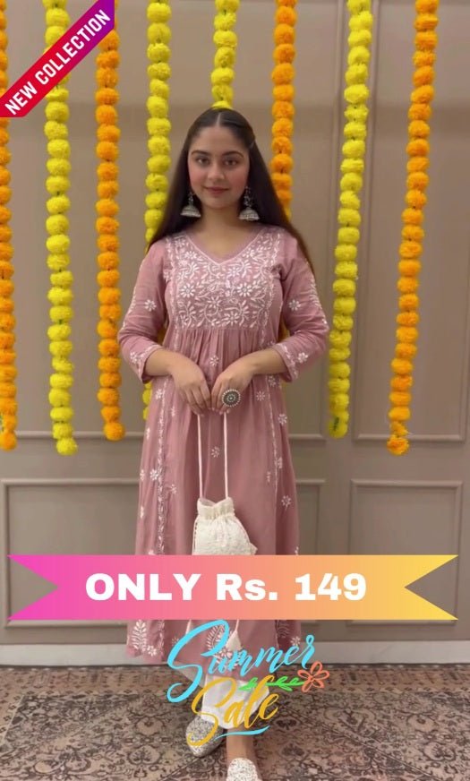 Women Embellished Viscose Rayon Anarkali Kurta
