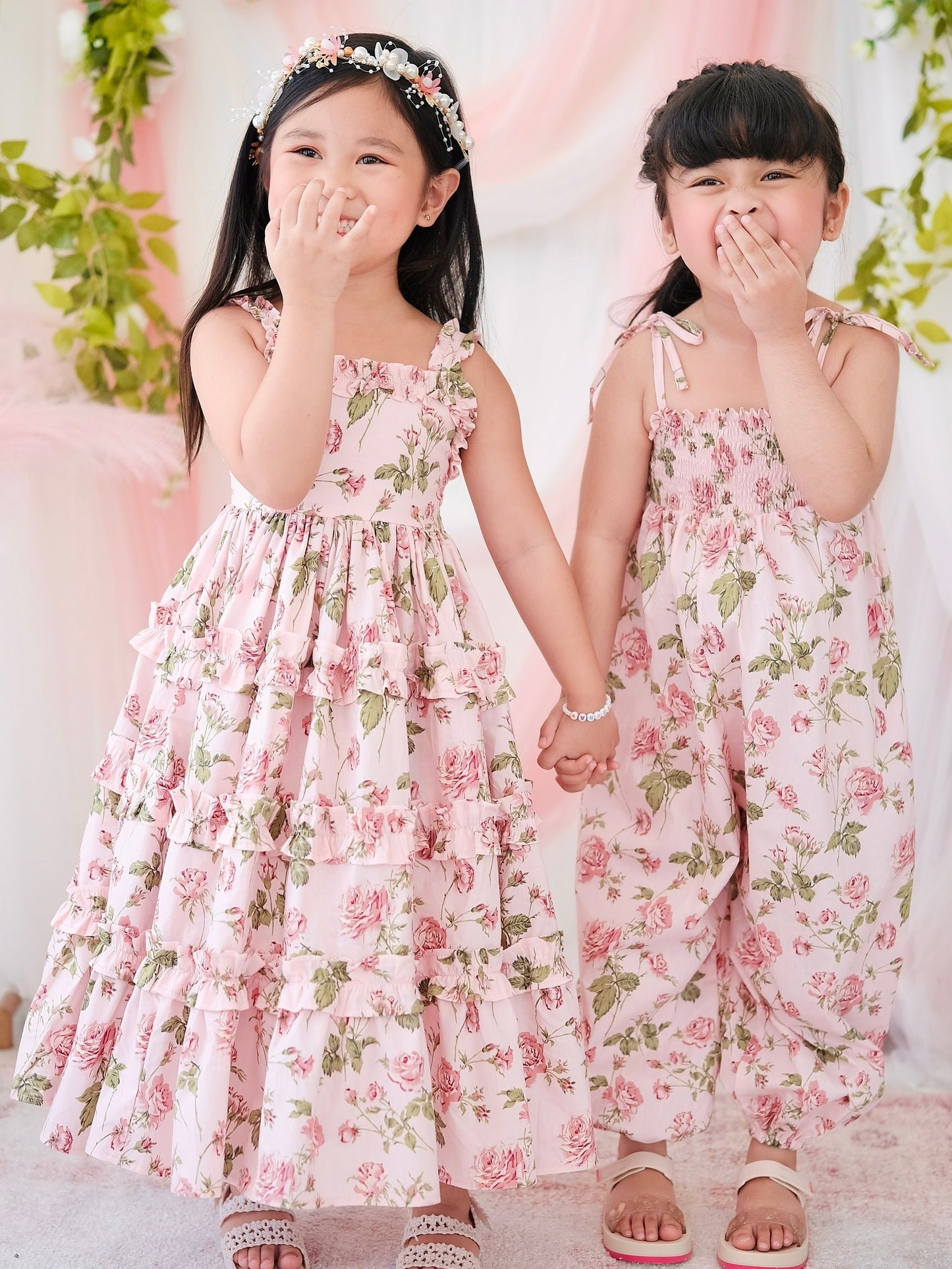 Toddler Girls Allover Flora Rose Print Layered Ruffle Dress